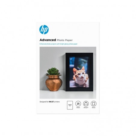 HP Q8691A Advanced glossy photo paper inkjet 250g/m2 100x150mm 25 sheets 1-pack borderless HP Q8691A Advanced glossy photo paper inkjet 250g/m2 100x150mm 25 sheets 1-pack borderless
