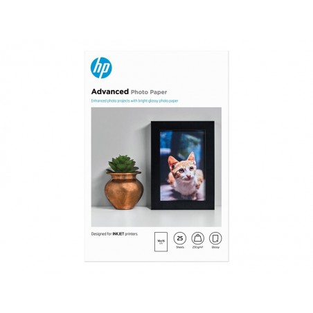 HP Q8691A Advanced glossy photo paper inkjet 250g/m2 100x150mm 25 sheets 1-pack borderless HP Q8691A Advanced glossy photo paper inkjet 250g/m2 100x150mm 25 sheets 1-pack borderless