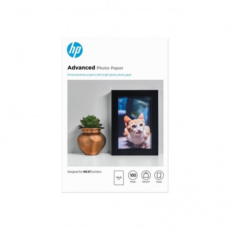 HP Q8692A Papier HP Advanced Glossy Photo 250g 10x15cm borderless 100ark HP Q8692A Papier HP Advanced Glossy Photo 250g 10x15cm borderless 100ark