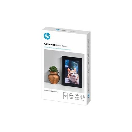 HP Q8692A Papier HP Advanced Glossy Photo 250g 10x15cm borderless 100ark HP Q8692A Papier HP Advanced Glossy Photo 250g 10x15cm borderless 100ark