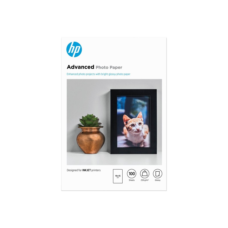 HP Q8692A Papier HP Advanced Glossy Photo 250g 10x15cm borderless 100ark HP Q8692A Papier HP Advanced Glossy Photo 250g 10x15cm borderless 100ark
