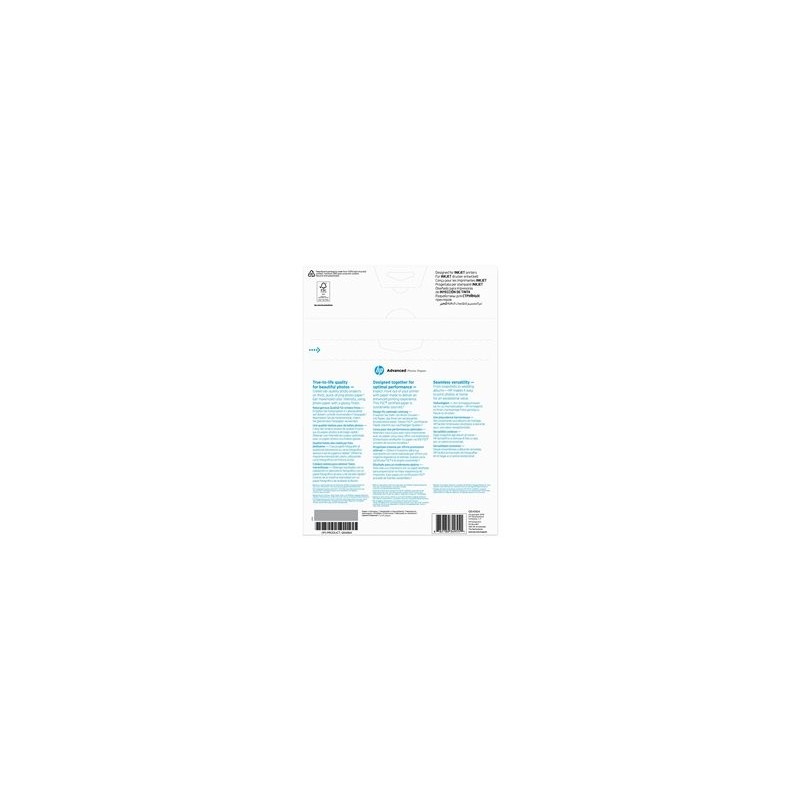 HP Q5456A Advanced glossy photo paper inkjet 250g/m2 A4 25 sheets 1-pack HP Q5456A Advanced glossy photo paper inkjet 250g/m2 A4 25 sheets 1-pack