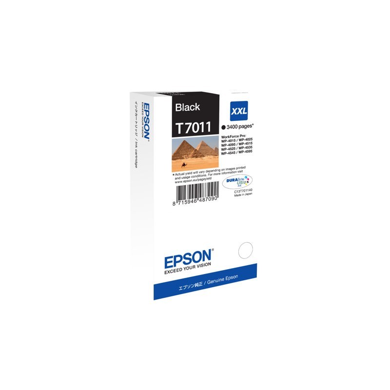 EPSON C13T70114010 Tusz Epson T701 black XXL WP4000/4500 EPSON C13T70114010 Tusz Epson T701 black XXL WP4000/4500