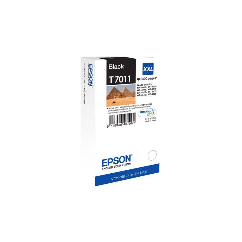 EPSON C13T70114010 Tusz Epson T701 black XXL WP4000/4500 EPSON C13T70114010 Tusz Epson T701 black XXL WP4000/4500
