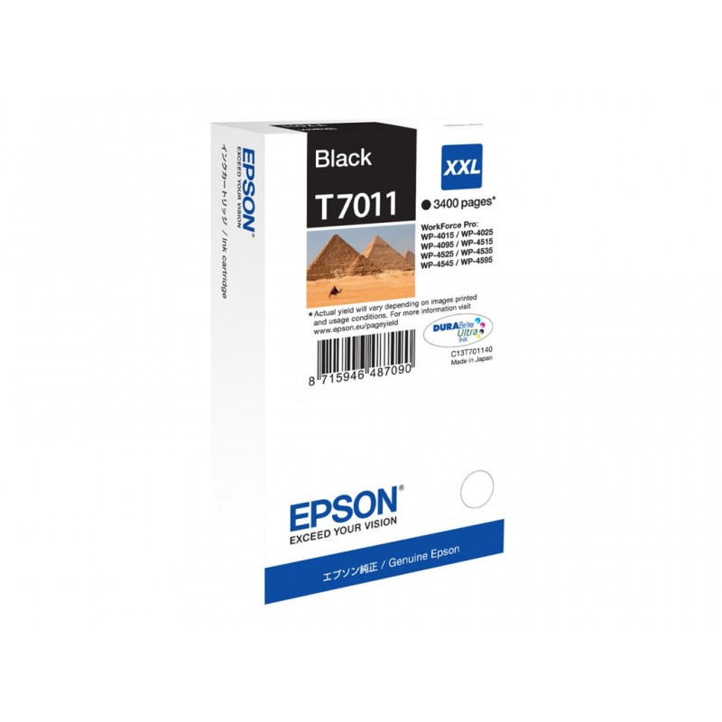 EPSON C13T70114010 Tusz Epson T701 black XXL WP4000/4500 EPSON C13T70114010 Tusz Epson T701 black XXL WP4000/4500