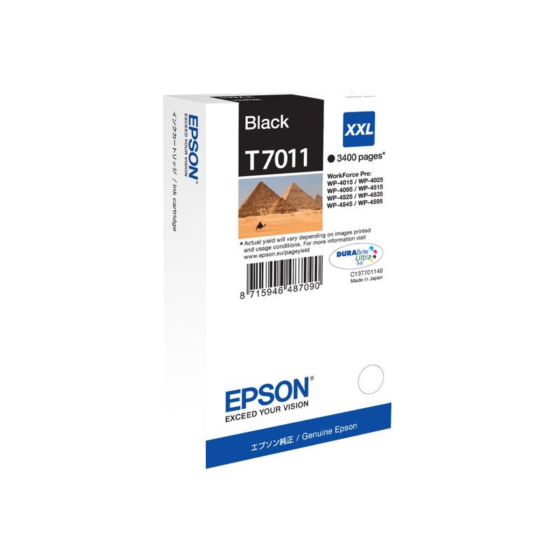 EPSON C13T70114010 Tusz Epson T701 black XXL WP4000/4500 EPSON C13T70114010 Tusz Epson T701 black XXL WP4000/4500