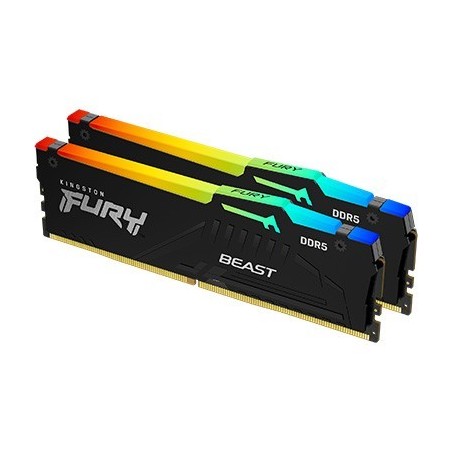 Pamięć DDR5 Fury Beast RGB 16GB(2*8GB)/6000 CL30 EXPO czarna Pamięć DDR5 Fury Beast RGB 16GB(2*8GB)/6000 CL30 EXPO czarna