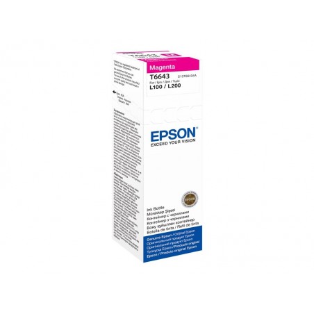 EPSON C13T66434A Tusz Epson T6643 magenta 70ml L100/L200 EPSON C13T66434A Tusz Epson T6643 magenta 70ml L100/L200