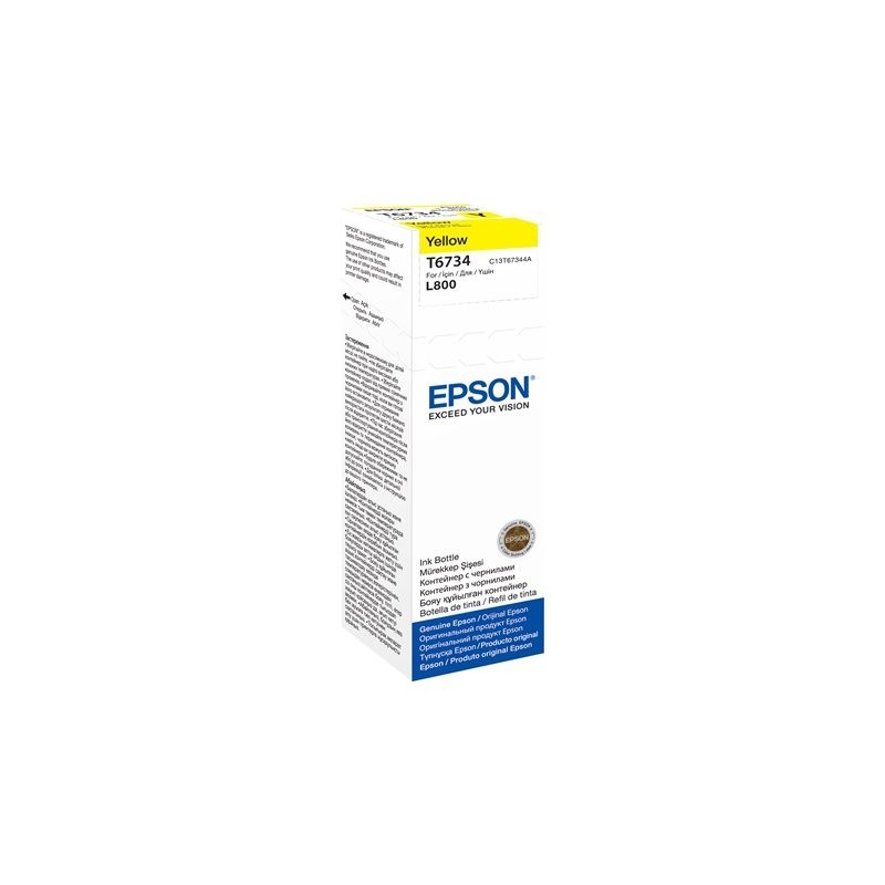 EPSON C13T67344A Tusz Epson T6734 yellow 70 ml L800 EPSON C13T67344A Tusz Epson T6734 yellow 70 ml L800