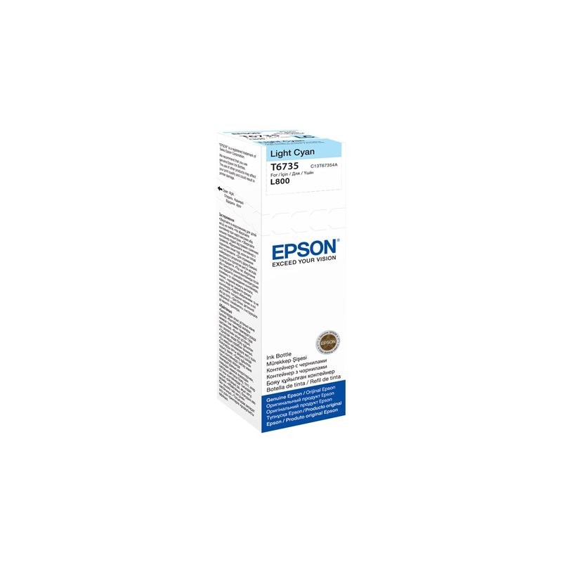 EPSON C13T67354A Tusz Epson T6735 light cyan 70 ml L800 EPSON C13T67354A Tusz Epson T6735 light cyan 70 ml L800