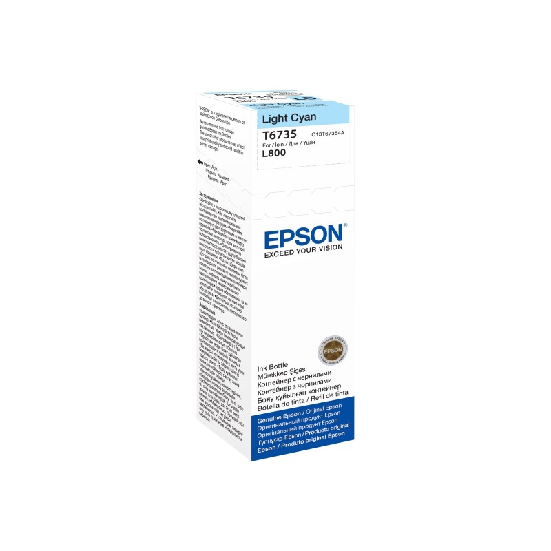 EPSON C13T67354A Tusz Epson T6735 light cyan 70 ml L800 EPSON C13T67354A Tusz Epson T6735 light cyan 70 ml L800
