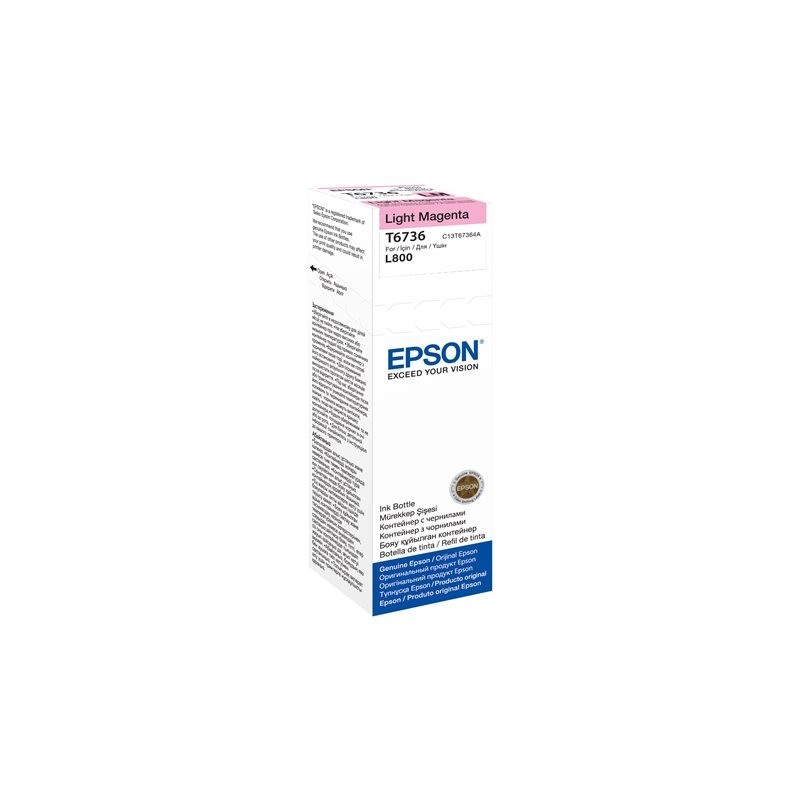 EPSON C13T67364A Tusz Epson T6736 light magenta 70 ml L800 EPSON C13T67364A Tusz Epson T6736 light magenta 70 ml L800