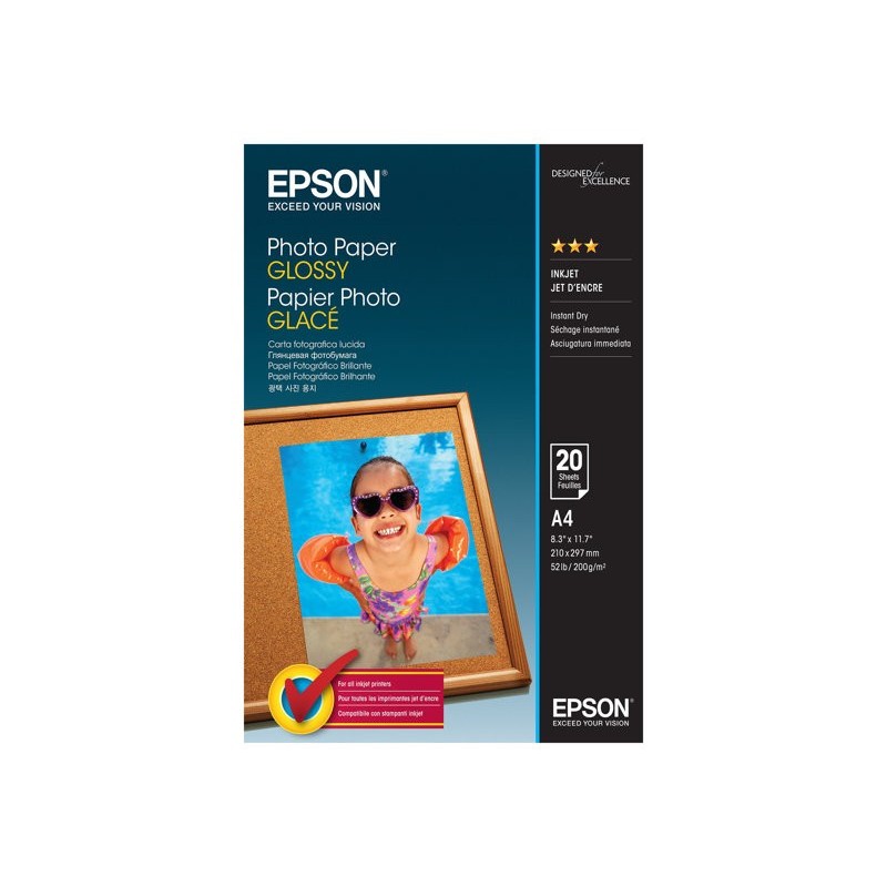 EPSON C13S042538 Papier fotograficzny Glossy 200g A4 20ark EPSON C13S042538 Papier fotograficzny Glossy 200g A4 20ark