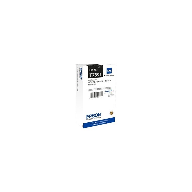 EPSON C13T789140 Tusz Epson T7891 black 65 ml WF-5110DW/WF-5190DW/WF-5620DWF/WF-5690DWF EPSON C13T789140 Tusz Epson T7891 black 65 ml WF-5110DW/WF-5190DW/WF-5620DWF/WF-5690DWF