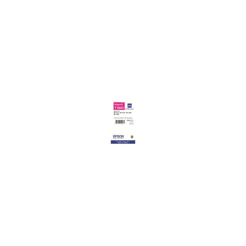 EPSON C13T789340 Tusz Epson magenta T7893 34 ml WF-5110DW/WF-5190DW/WF-5620DWF/WF-5690DWF EPSON C13T789340 Tusz Epson magenta T7893 34 ml WF-5110DW/WF-5190DW/WF-5620DWF/WF-5690DWF