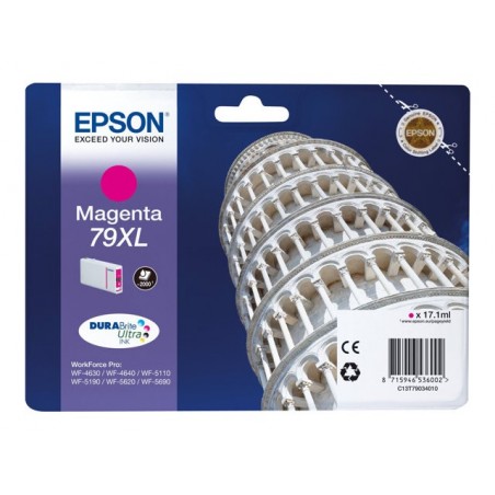 EPSON C13T79034010 Tusz Epson magenta T7903 17 ml WF-5110DW/WF-5190DW/WF-5620DWF/WF-5690DWF EPSON C13T79034010 Tusz Epson magenta T7903 17 ml WF-5110DW/WF-5190DW/WF-5620DWF/WF-5690DWF