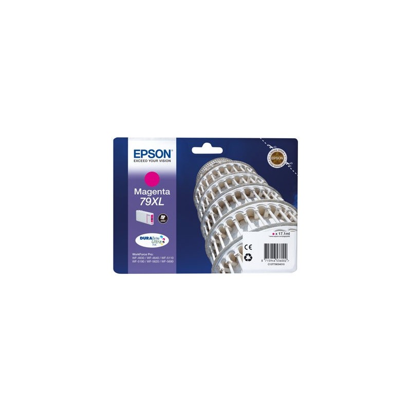 EPSON C13T79034010 Tusz Epson magenta T7903 17 ml WF-5110DW/WF-5190DW/WF-5620DWF/WF-5690DWF EPSON C13T79034010 Tusz Epson magenta T7903 17 ml WF-5110DW/WF-5190DW/WF-5620DWF/WF-5690DWF