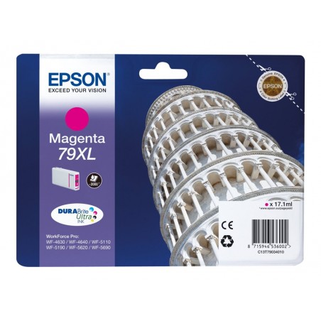 EPSON C13T79034010 Tusz Epson magenta T7903 17 ml WF-5110DW/WF-5190DW/WF-5620DWF/WF-5690DWF EPSON C13T79034010 Tusz Epson magenta T7903 17 ml WF-5110DW/WF-5190DW/WF-5620DWF/WF-5690DWF