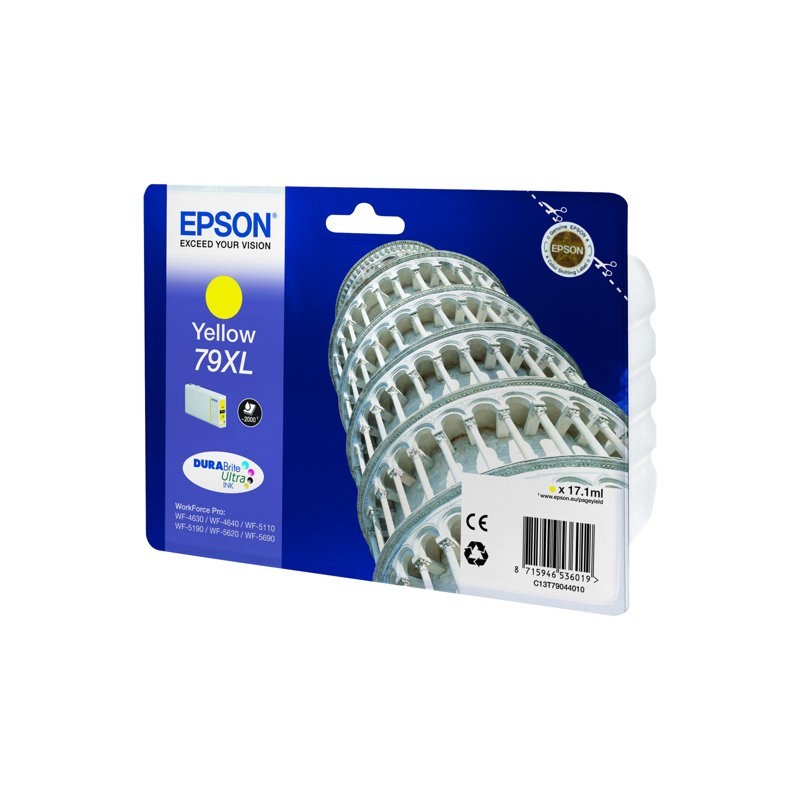 EPSON C13T79044010 Tusz Epson yellow T7904 17 ml WF-5110DW/WF-5190DW/WF-5620DWF/WF-5690DWF EPSON C13T79044010 Tusz Epson yellow T7904 17 ml WF-5110DW/WF-5190DW/WF-5620DWF/WF-5690DWF