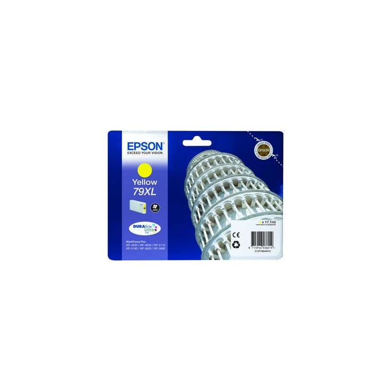 EPSON C13T79044010 Tusz Epson yellow T7904 17 ml WF-5110DW/WF-5190DW/WF-5620DWF/WF-5690DWF EPSON C13T79044010 Tusz Epson yellow T7904 17 ml WF-5110DW/WF-5190DW/WF-5620DWF/WF-5690DWF