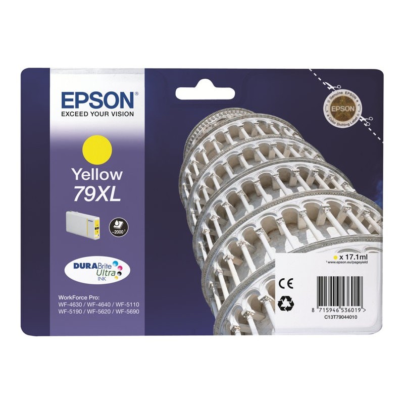 EPSON C13T79044010 Tusz Epson yellow T7904 17 ml WF-5110DW/WF-5190DW/WF-5620DWF/WF-5690DWF EPSON C13T79044010 Tusz Epson yellow T7904 17 ml WF-5110DW/WF-5190DW/WF-5620DWF/WF-5690DWF