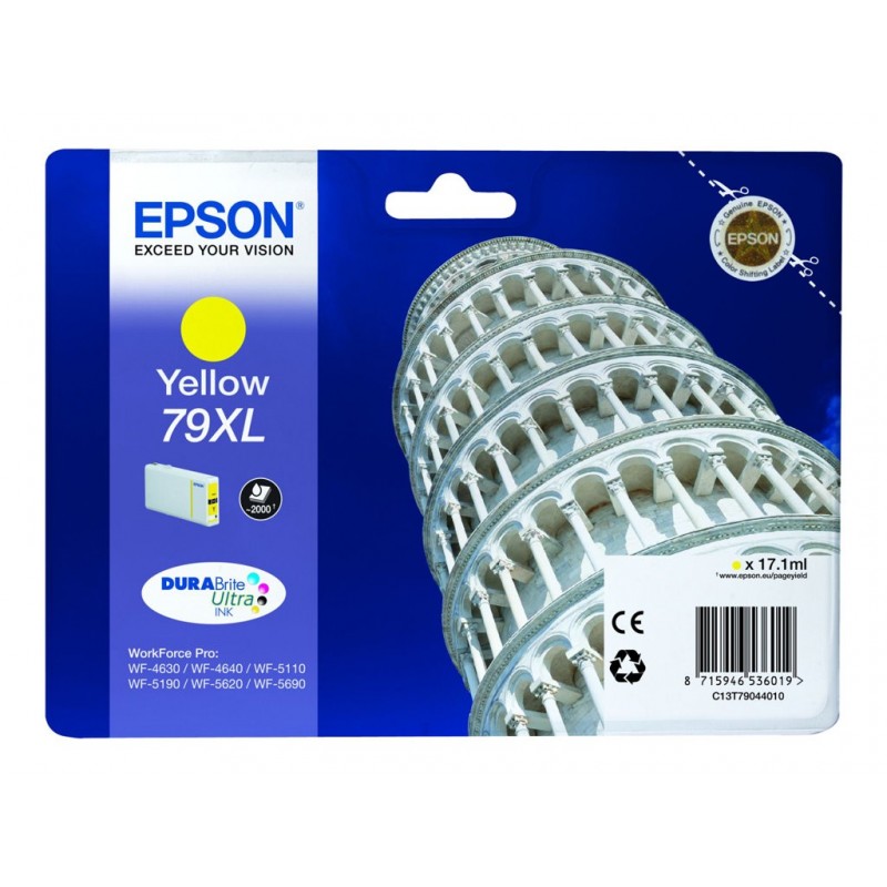 EPSON C13T79044010 Tusz Epson yellow T7904 17 ml WF-5110DW/WF-5190DW/WF-5620DWF/WF-5690DWF EPSON C13T79044010 Tusz Epson yellow T7904 17 ml WF-5110DW/WF-5190DW/WF-5620DWF/WF-5690DWF