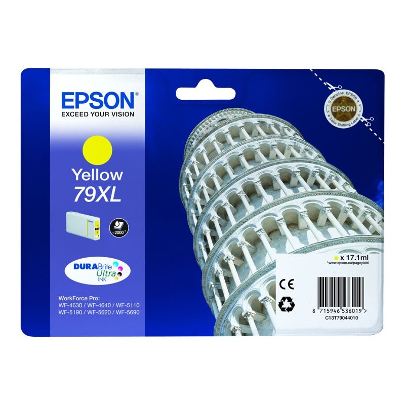 EPSON C13T79044010 Tusz Epson yellow T7904 17 ml WF-5110DW/WF-5190DW/WF-5620DWF/WF-5690DWF EPSON C13T79044010 Tusz Epson yellow T7904 17 ml WF-5110DW/WF-5190DW/WF-5620DWF/WF-5690DWF