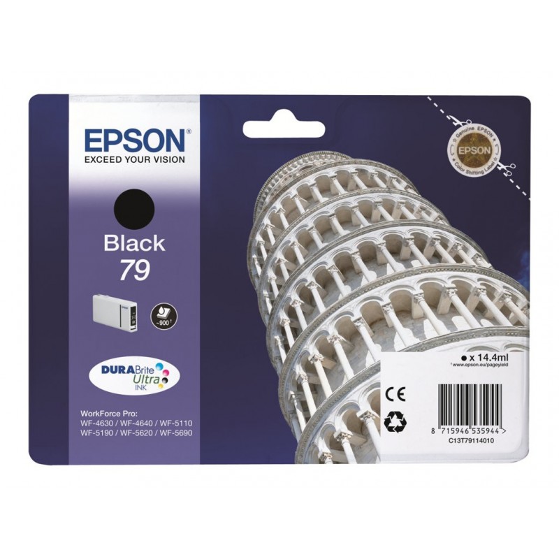 EPSON C13T79114010 Tusz Epson T7911 black 14 ml WF-5110DW/WF-5190DW/WF-5620DWF/WF-5690DWF EPSON C13T79114010 Tusz Epson T7911 black 14 ml WF-5110DW/WF-5190DW/WF-5620DWF/WF-5690DWF