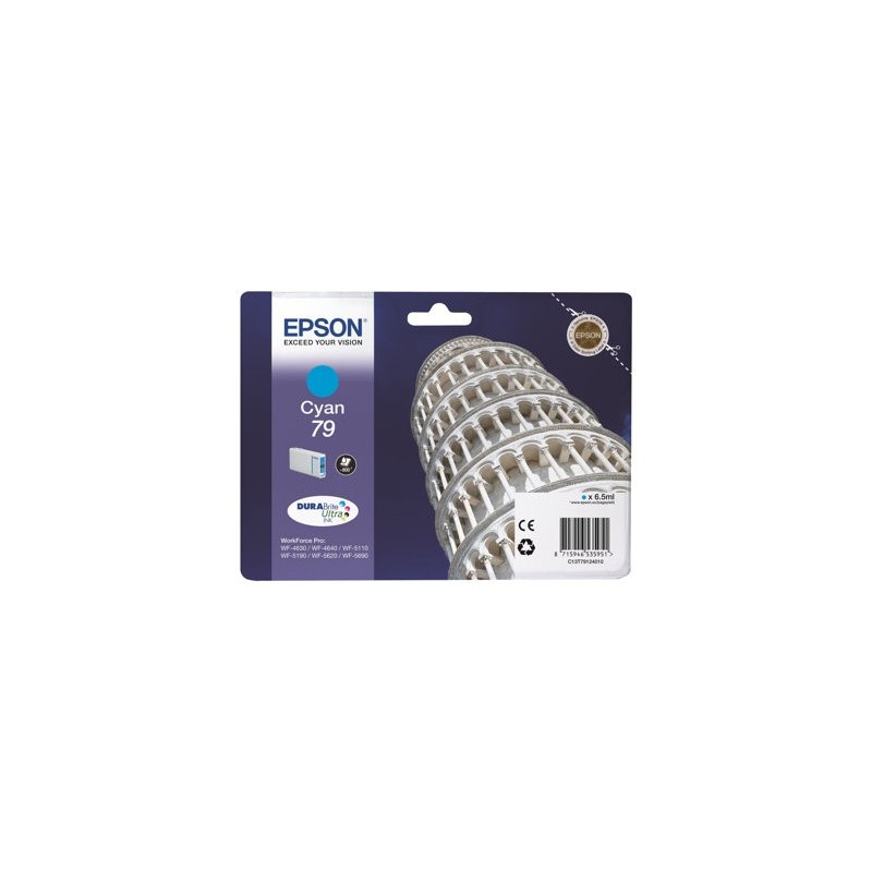 EPSON C13T79124010 Tusz Epson cyan T7912 7 ml WF-5110DW/WF-5190DW/WF-5620DWF/WF-5690DWF EPSON C13T79124010 Tusz Epson cyan T7912 7 ml WF-5110DW/WF-5190DW/WF-5620DWF/WF-5690DWF