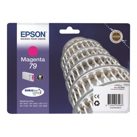 EPSON C13T79134010 Tusz Epson magenta T7913 7 ml WF-5110DW/WF-5190DW/WF-5620DWF/WF-5690DWF EPSON C13T79134010 Tusz Epson magenta T7913 7 ml WF-5110DW/WF-5190DW/WF-5620DWF/WF-5690DWF