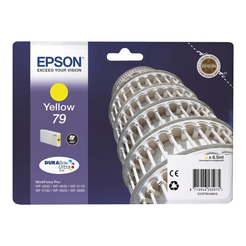 EPSON C13T79144010 Tusz Epson yellow T7914 7 ml WF-5110DW/WF-5190DW/WF-5620DWF/WF-5690DWF EPSON C13T79144010 Tusz Epson yellow T7914 7 ml WF-5110DW/WF-5190DW/WF-5620DWF/WF-5690DWF