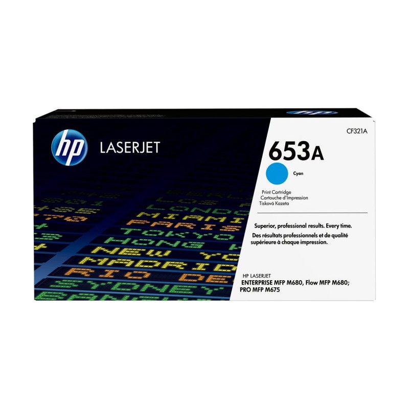HP 653A Cyan Toner Color LaserJet Enterprise MFP M680 16500 pages HP 653A Cyan Toner Color LaserJet Enterprise MFP M680 16500 pages