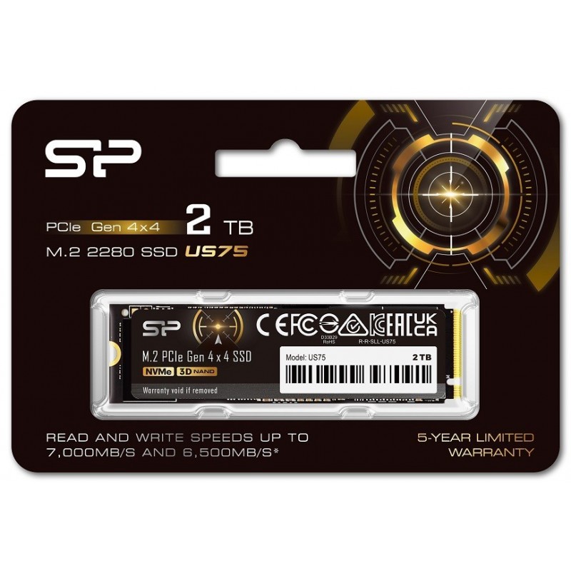 Dysk SSD US75 2TB M.2 PCIe Gen4x4 NVMe 1.4 7000/6500 MB/s Dysk SSD US75 2TB M.2 PCIe Gen4x4 NVMe 1.4 7000/6500 MB/s