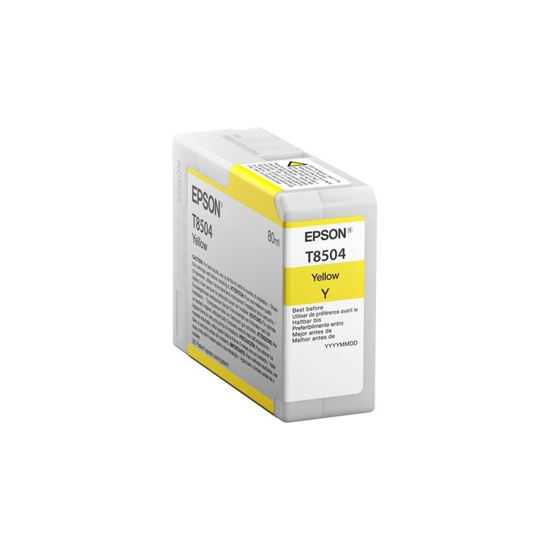 EPSON C13T850400 Tusz Epson T850400 photo yellow 80 ml SC-P800 EPSON C13T850400 Tusz Epson T850400 photo yellow 80 ml SC-P800