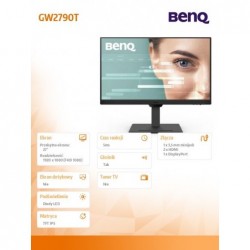 Monitor 27 cali GW2790T LED 5ms/IPS/HDMI/100Hz