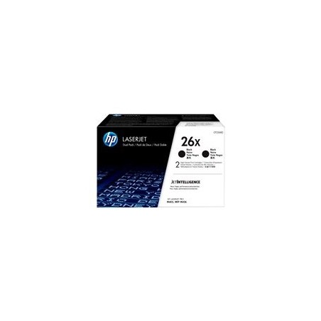 HP 26X Original LaserJet Toner Cartridges Black High Yield (2-pack) HP 26X Original LaserJet Toner Cartridges Black High Yield (2-pack)
