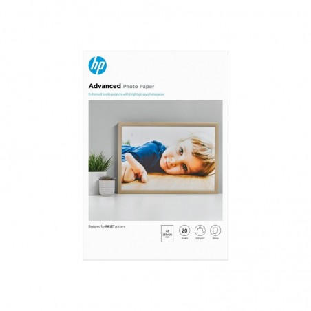 HP Advanced glossy photo paper white inkjet 250g/m2 A3 20 sheets 1-pack HP Advanced glossy photo paper white inkjet 250g/m2 A3 20 sheets 1-pack