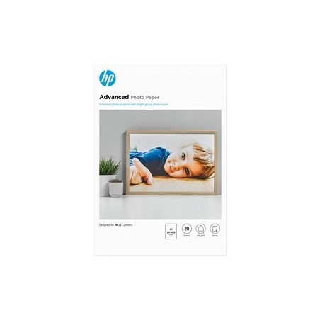 HP Advanced glossy photo paper white inkjet 250g/m2 A3 20 sheets 1-pack HP Advanced glossy photo paper white inkjet 250g/m2 A3 20 sheets 1-pack