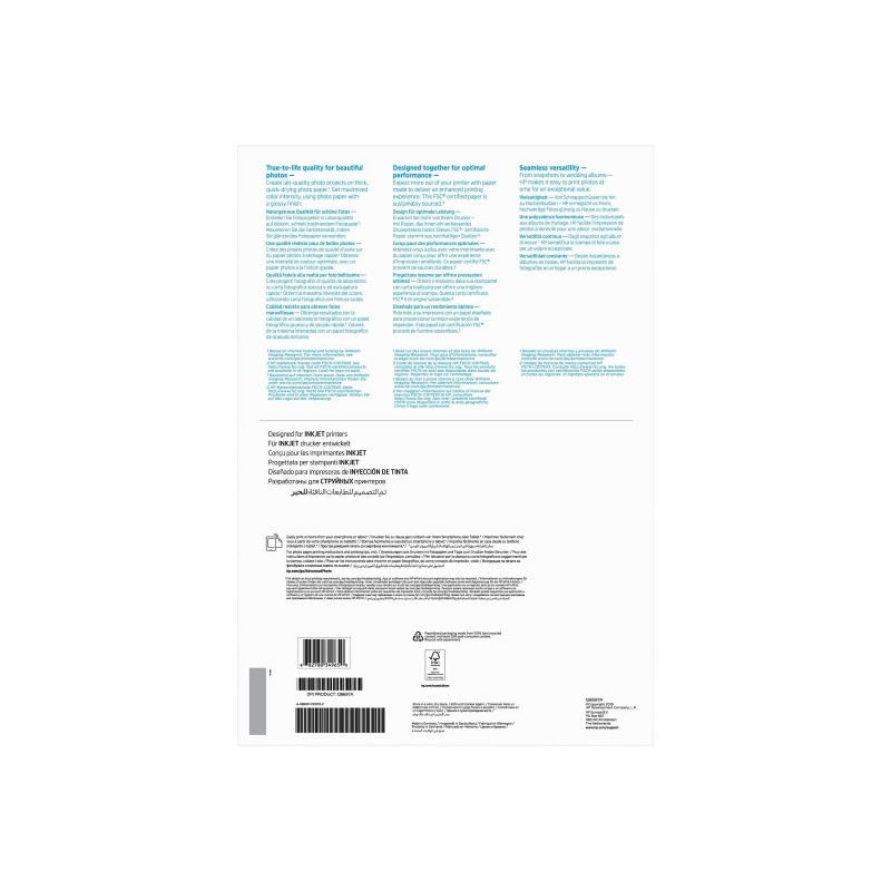 HP Advanced glossy photo paper white inkjet 250g/m2 A3 20 sheets 1-pack HP Advanced glossy photo paper white inkjet 250g/m2 A3 20 sheets 1-pack