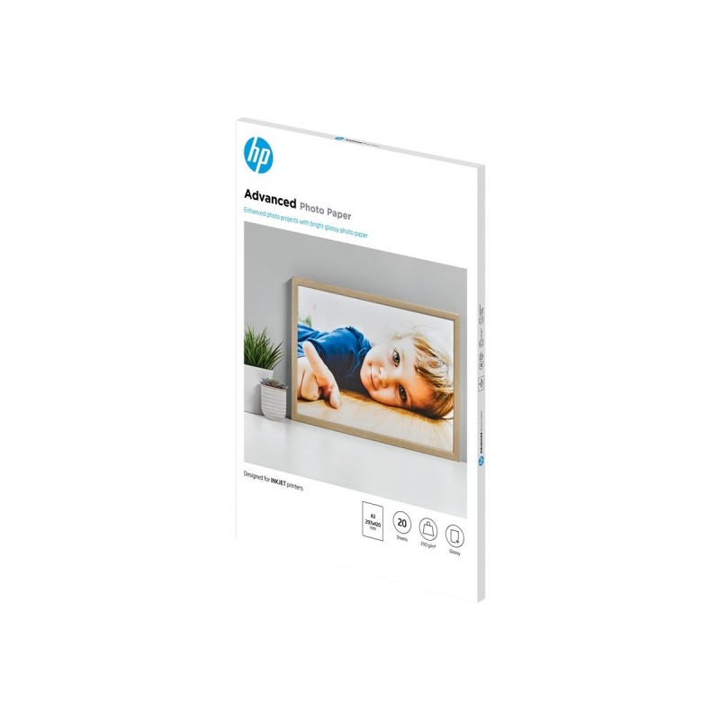HP Advanced glossy photo paper white inkjet 250g/m2 A3 20 sheets 1-pack HP Advanced glossy photo paper white inkjet 250g/m2 A3 20 sheets 1-pack