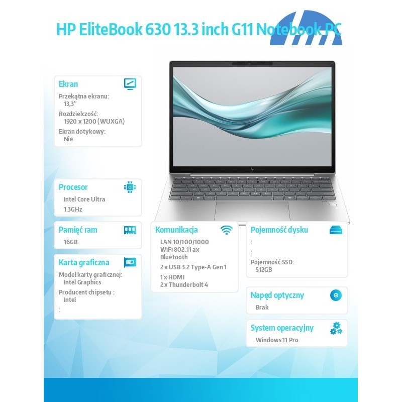 Notebook EliteBook 630 G11 U5-125U 512GB/16GB/W11P/13.3 A37VMET