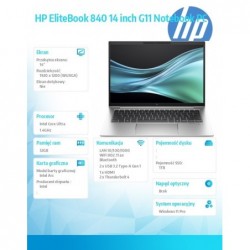 Notebook EliteBook 840 G11 U7-155H 1TB/32GB/W11P/14.0 9G0V8ET Notebook EliteBook 840 G11 U7-155H 1TB/32GB/W11P/14.0 9G0V8ET