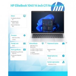 Notebook EliteBook 1040 G11 U7-165H 1TB/32GB/W11P/14.0 9G0X1ET Notebook EliteBook 1040 G11 U7-165H 1TB/32GB/W11P/14.0 9G0X1ET