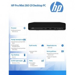 Komputer 260 Mini G9 i5-1335U/512GB/16GB/DVDR/W11P 883X9EA Komputer 260 Mini G9 i5-1335U/512GB/16GB/DVDR/W11P 883X9EA