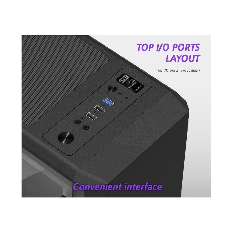 Obudowa S3 ATX Mid Tower PC Case 120mm fan