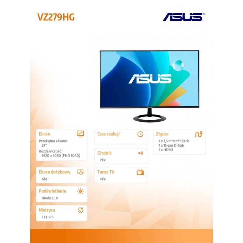 Monitor 27 cali VZ279HG IPS 120Hz HDMI VGA  Monitor 27 cali VZ279HG IPS 120Hz HDMI VGA