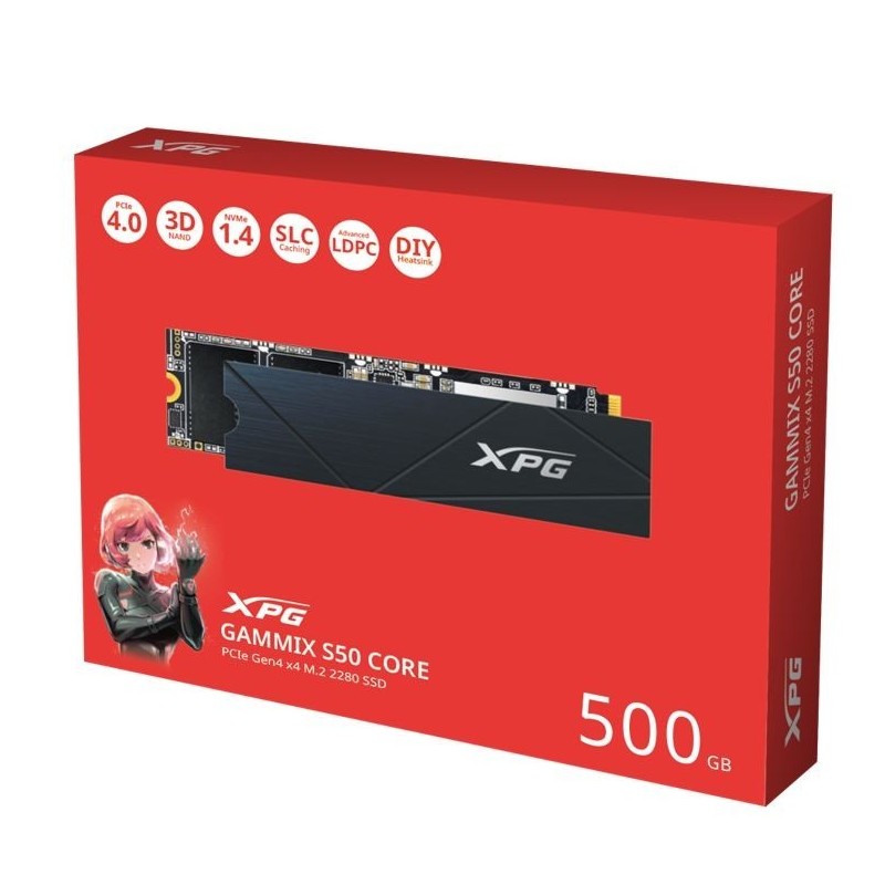 Dysk SSD XPG GAMMIX S50 CORE 500G PCIe 4x4 3.5/2.2 M2 