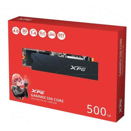 Dysk SSD XPG GAMMIX S50 CORE 500G PCIe 4x4 3.5/2.2 M2 Dysk SSD XPG GAMMIX S50 CORE 500G PCIe 4x4 3.5/2.2 M2