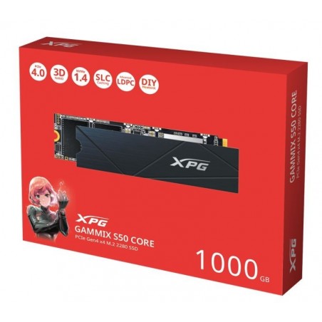 Dysk SSD XPG GAMMIX S50 CORE 1TB PCIe 4x4 3.5/2.2 M2 Dysk SSD XPG GAMMIX S50 CORE 1TB PCIe 4x4 3.5/2.2 M2