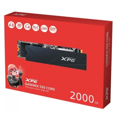Dysk SSD XPG GAMMIX S50 CORE 2TB PCIe 4x4 3.5/2.8 M2 Dysk SSD XPG GAMMIX S50 CORE 2TB PCIe 4x4 3.5/2.8 M2